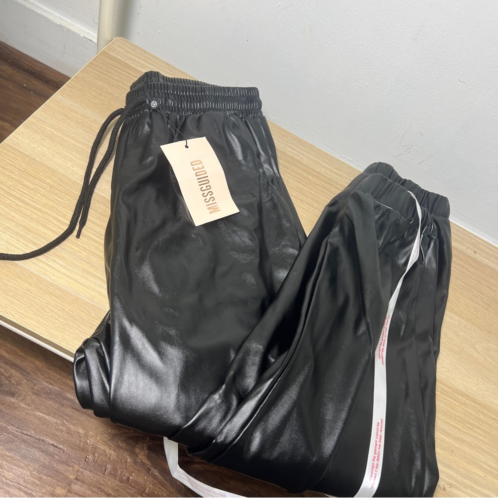 NWT MISSGUIDED Leather Joggers